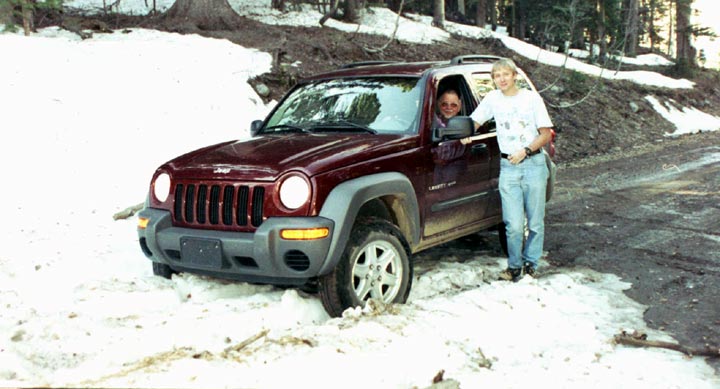 Papa und ich am Weg zum Owl Creek Pass (7. Mai)