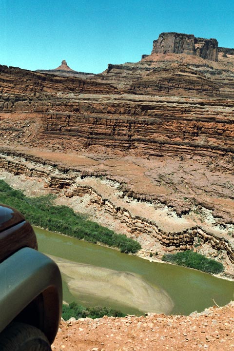 Dead Horse Point und Colorado River von den Chicken Corners aus (8. Mai)