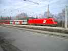 1116 061-1 mit IC 539 bei der Durchfahrt durch den Bahnhof Semmering