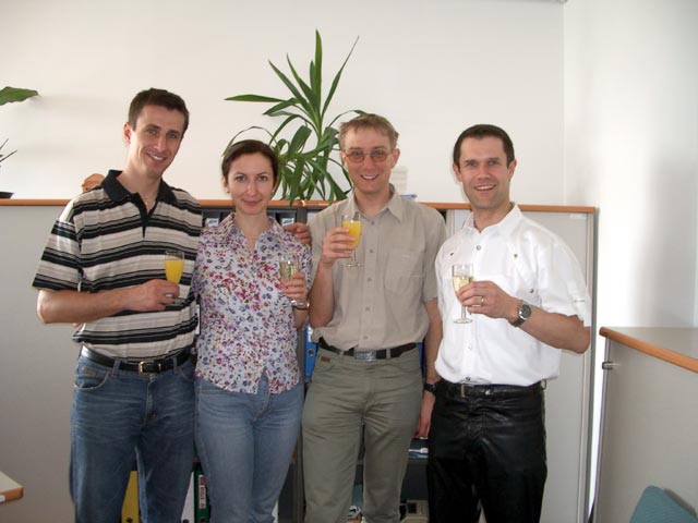 Geburtstag von Agata: Roland, Agata, ich und Manfred