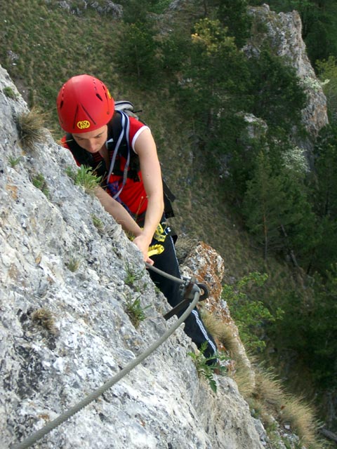 Pittentaler Steig: Carmen in der zweiten Querung