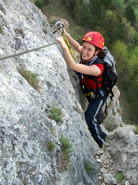 Pittentaler Steig: Carmen in der zweiten Querung