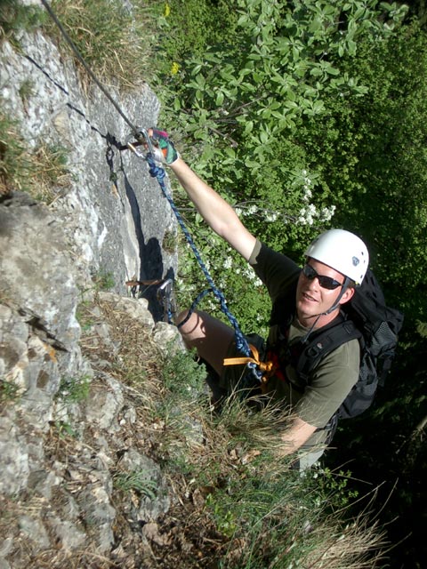 Währingersteig: Daniel nach der Leiter