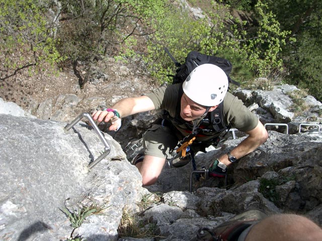 Wildenauersteig: Daniel nach der Schlüsselstelle