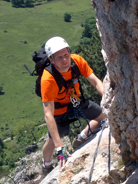 Daniel vor dem luftigen Quergang