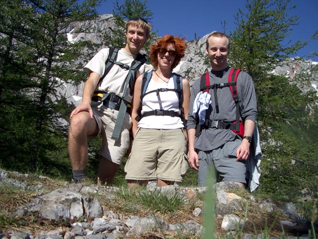 Ich, Claudia und Christoph am nördlichen Grafensteig