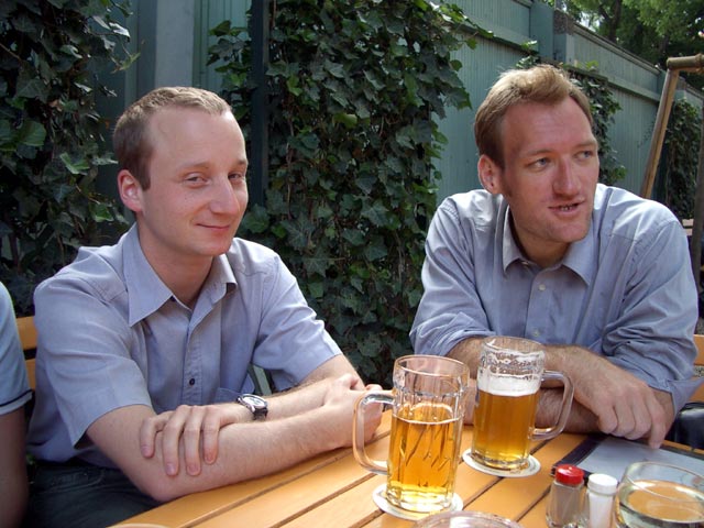 Christoph und Erich im Fischerbräu