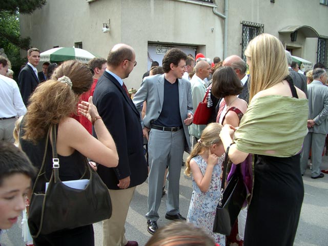 Petra, Hans-Christian, Erwin, Michaela, Maria und Katharina im Pfarrzentrum Rodaun