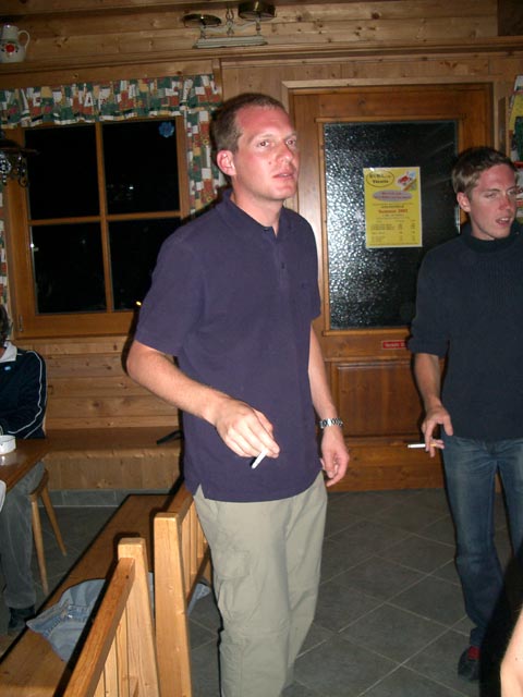Daniel und ? im Schutzhaus Teichhütte (21. Juni)