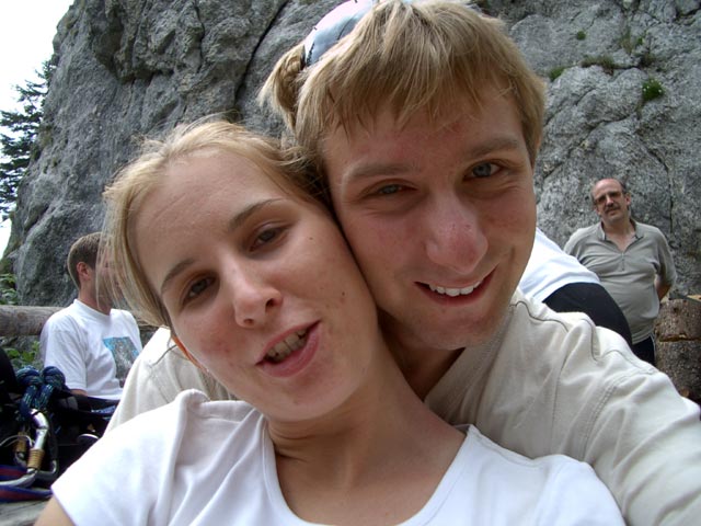 Katrin und ich bei der Kienthaler Hütte, 1.380 m