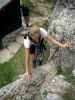 Katrin am Klettersteig auf den Turmstein