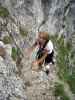 Katrin am Klettersteig auf den Turmstein