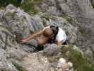 Katrin am Klettersteig auf den Turmstein