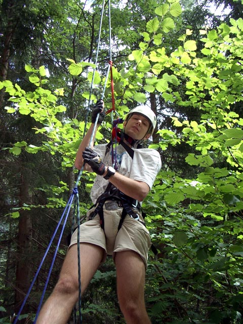 Ich im Klettergarten Kreithof (6. Juli)