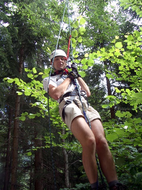 Ich im Klettergarten Kreithof (6. Juli)