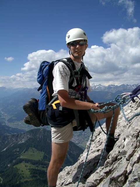 Ich bei der Besteigung des Roten Turms (7. Juli)