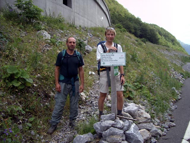 Ernst und ich am Plöckenpaß (10. Juli)