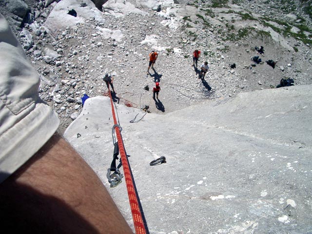 Andreas, Daniel, Carmen, Michael und Peter im Klettergarten Edlgries (20. Juli)