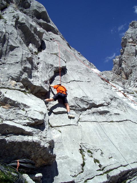 Daniel im Klettergarten Edlgries (20. Juli)