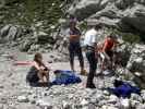 Irene, Andreas, Erich und Michael im Klettergarten Edlgries (20. Juli)