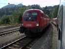 1116 118-9 mit R 3694 bei der Einfahrt in den Bahnhof Großreifling (26. Juli)