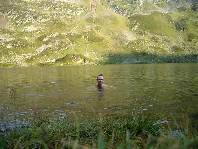 Ich im Unteren Giglachsee, 1.921 m (8. Aug.)