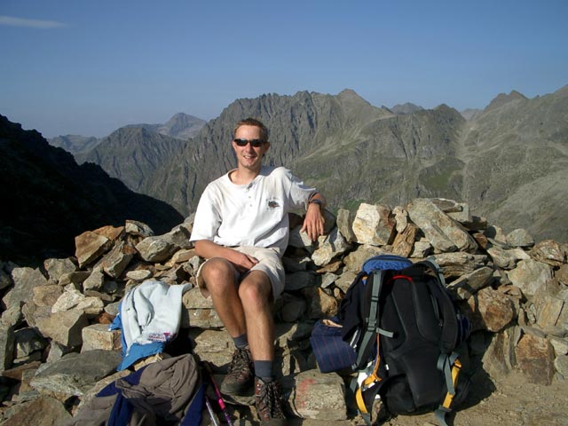Ich auf der Gollingscharte, 2.326 m (9. Aug.)