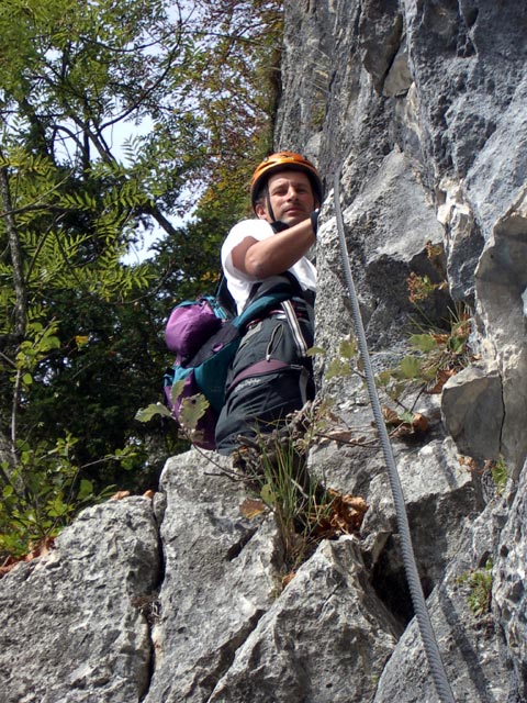 Klettersteig Ewige Wand: Erich im Ausstieg