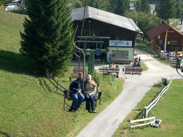 Markus und Regina am Sessellift