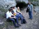 Gerald, Christian, Andre, Regina und Markus beim Eingang der Paulinenhöhle