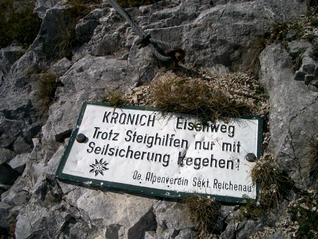 Kronich Eisenweg: Einstiegstafel
