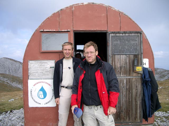 Ich und Erich beim Fleischer-Biwak, 2.153 m (27. Sep.)