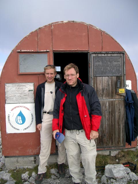 Ich und Erich beim Fleischer-Biwak, 2.153 m (27. Sep.)