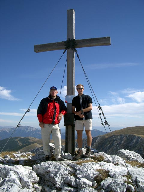 Erich und ich auf der Hochweichsel, 2.006 m (28. Sep.)