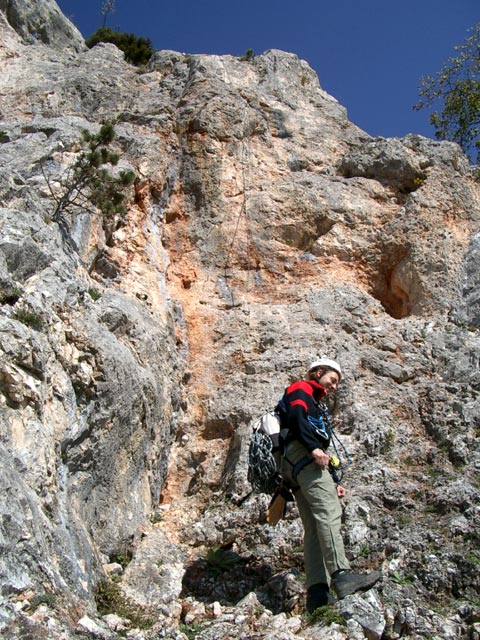 Michael am Einstieg der 'Blutspur'