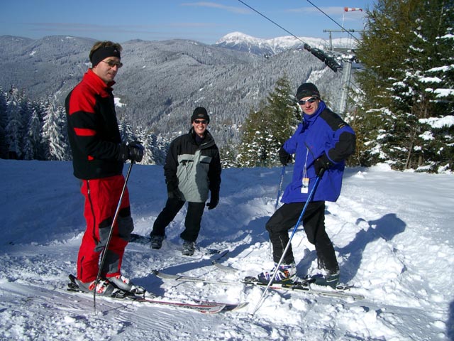 Michael, Carmen und Andreas auf der Weltcup-Panorama-Piste