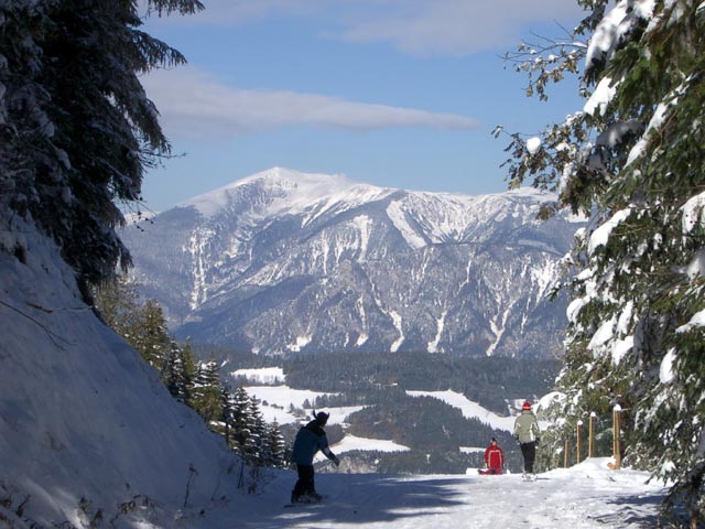 Schneeberg von der Familienabfahrt aus