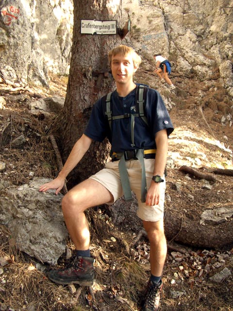 Grafenbergsteig: Ich beim Einstieg