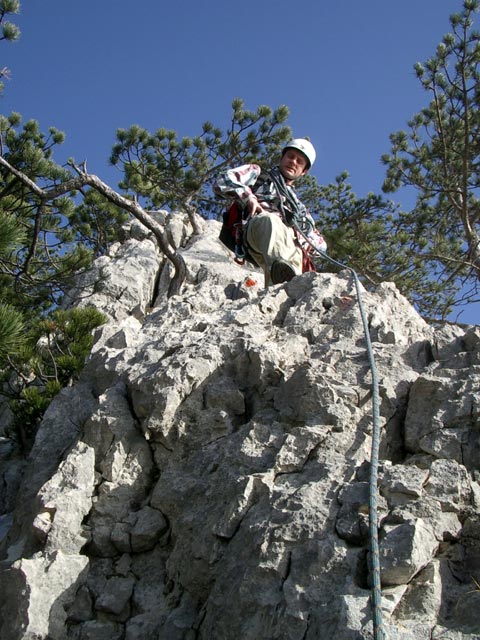 Grafenbergsteig: Andreas in der 3. Seillänge