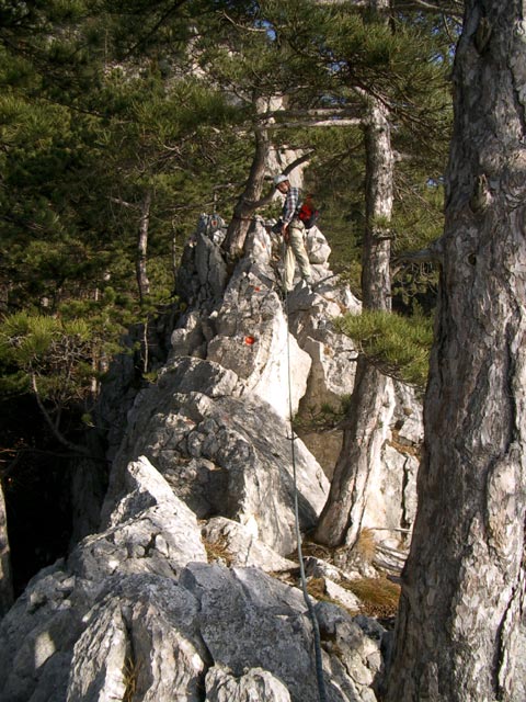 Grafenbergsteig: Andreas in der 3. Seillänge