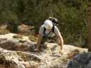 Grafenbergsteig: Michael in der Grafenbergplatte (9. Seillänge)