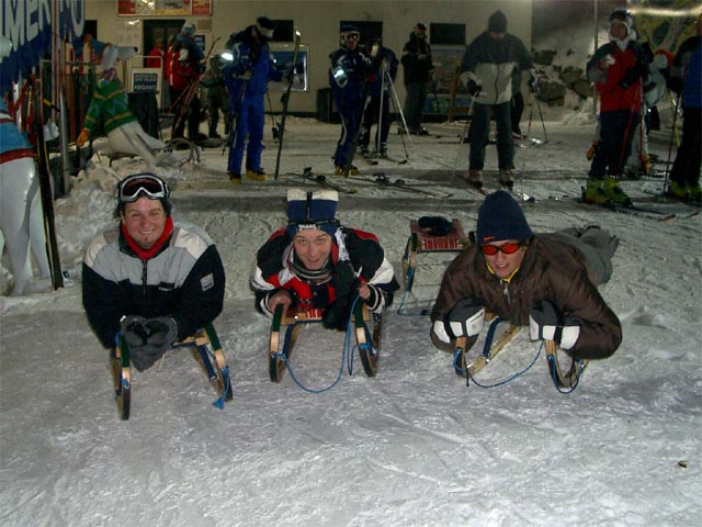 Markus, ich und Andre bei der Bergstation des Magic-Mountain-Xpress