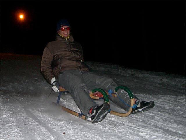 Andre auf der Rodelbahn