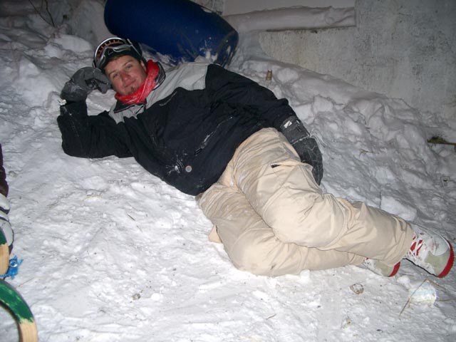 Markus im Ziel der Rodelbahn