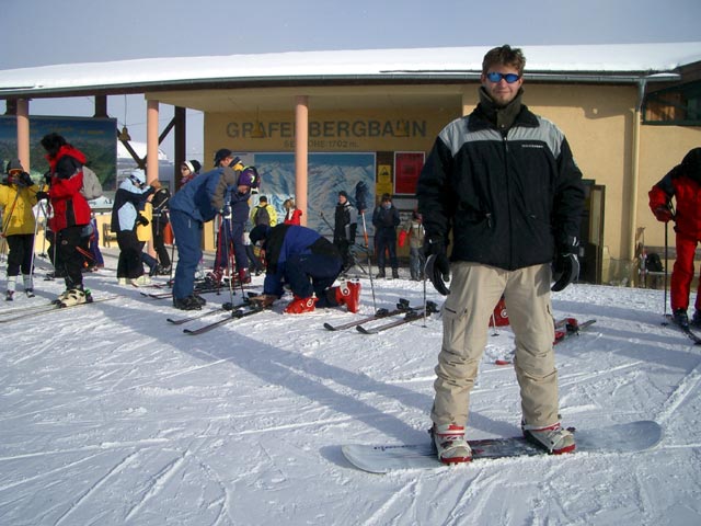 Markus bei der Bergstation der Grafenbergbahn, 1.713 m (3. J&auml;n.)