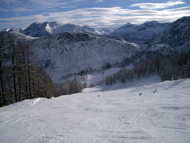 Abfahrt vom Gamskogel zur Oberzauch-Alm (4. Jän.)