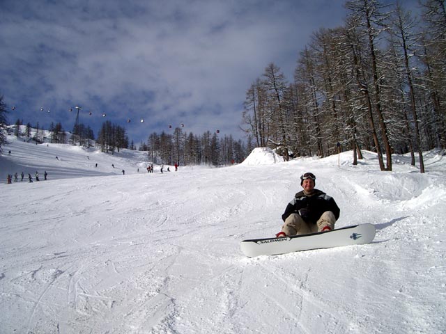 Markus auf der Abfahrt vom Gamskogel zur Oberzauch-Alm (4. J&auml;n.)