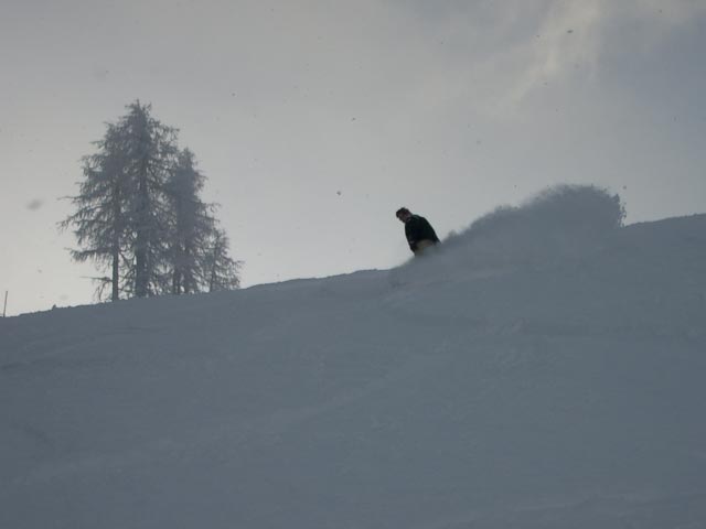 Markus auf der Abfahrt zur Gro&szlig;unterberg Alm (6. J&auml;n.)