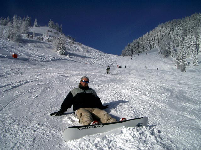 Markus auf der Abfahrt vom Gernkogel zur Stra&szlig;-Alm (6. J&auml;n.)