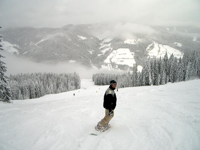 Markus auf der Abfahrt zur Wagrainer H&ouml;he (7. J&auml;n.)